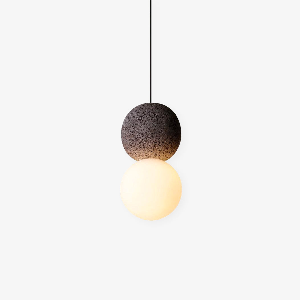 Joss Cement Minimalist Pendant Lamp-Neutral Decor