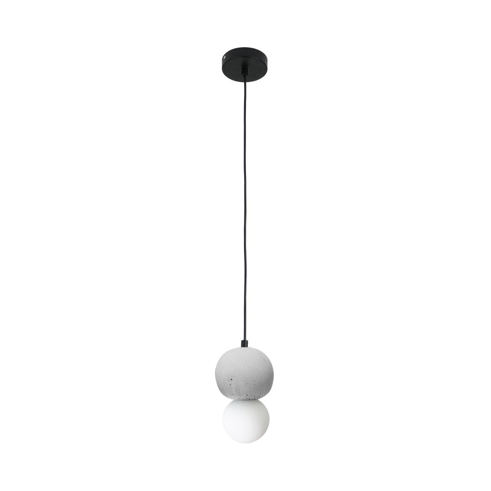 Joss Cement Minimalist Pendant Lamp-Neutral Decor