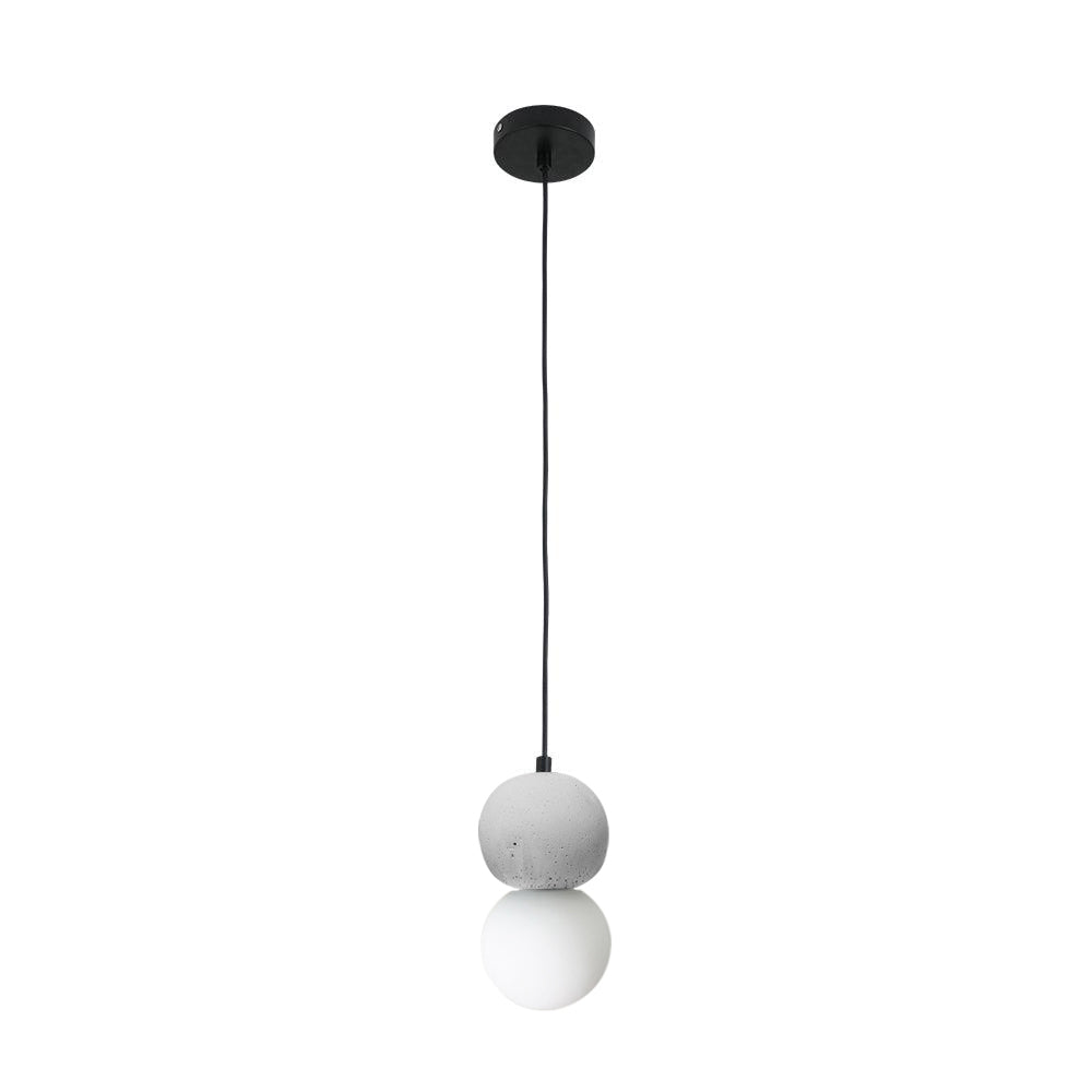 Joss Cement Minimalist Pendant Lamp-Neutral Decor