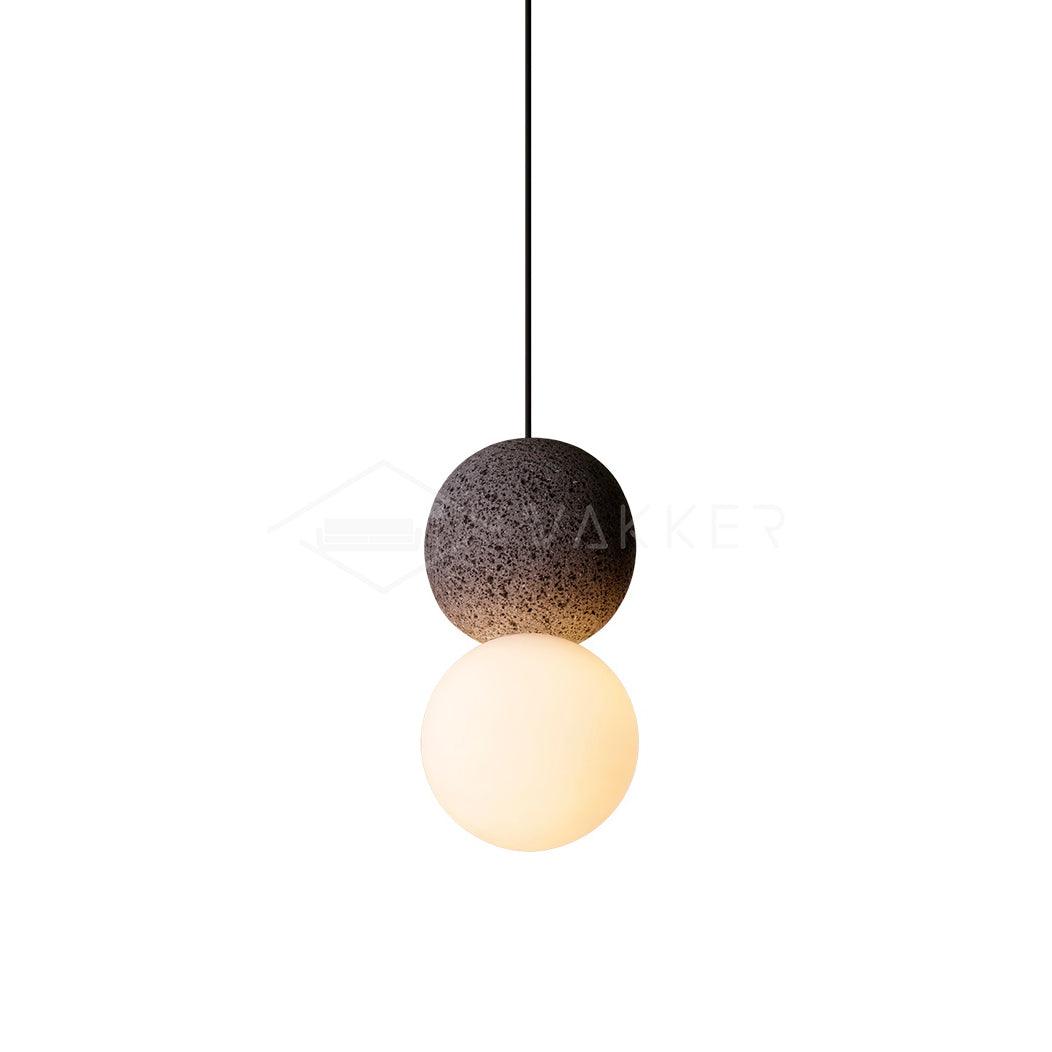Joss Cement Minimalist Pendant Lamp-Neutral Decor