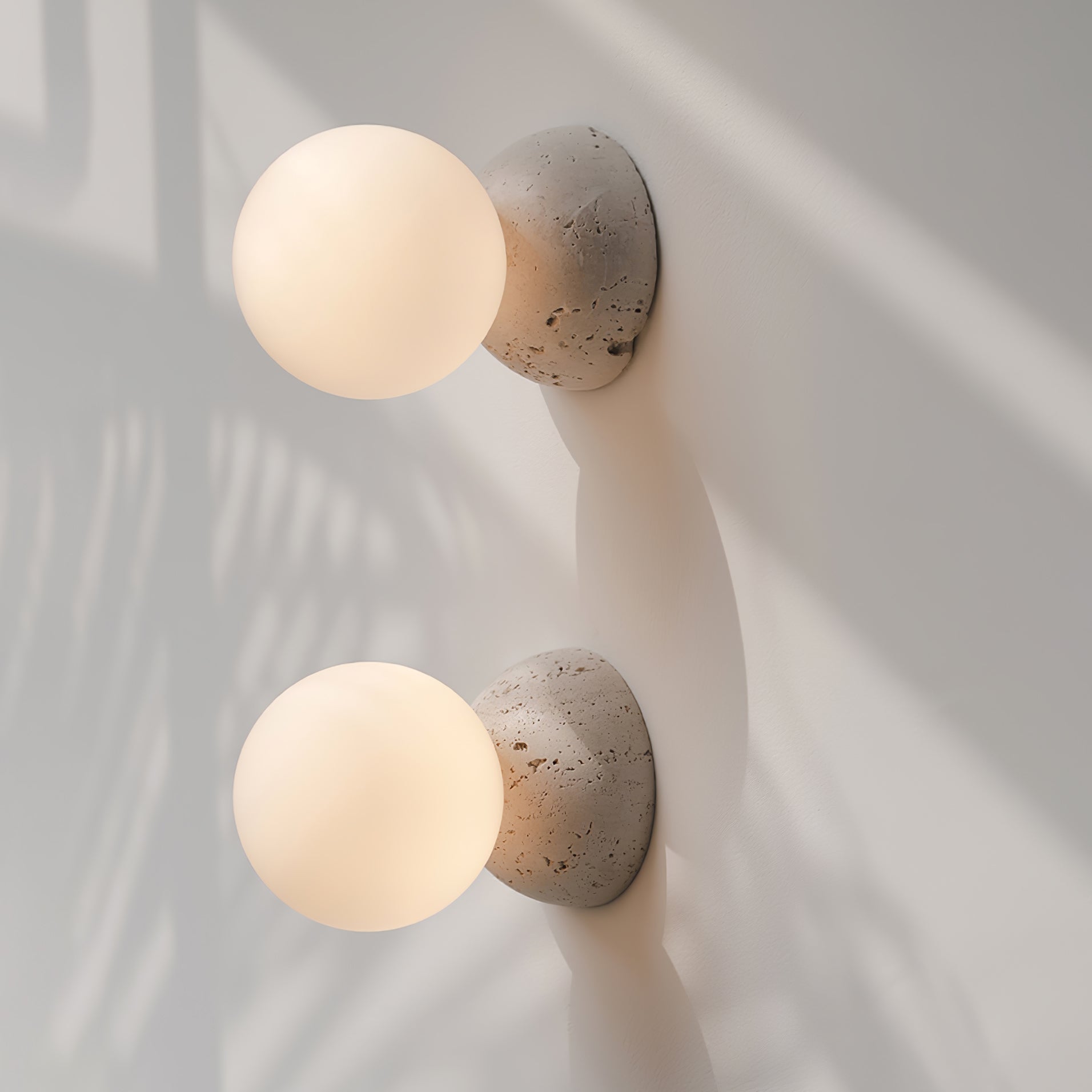 Lustra Wall Lamp Concrete Opal Glass-Neutral Decor