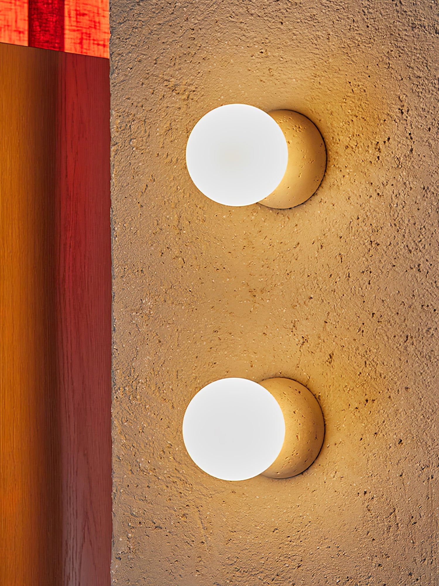 Lustra Wall Lamp Concrete Opal Glass-Neutral Decor
