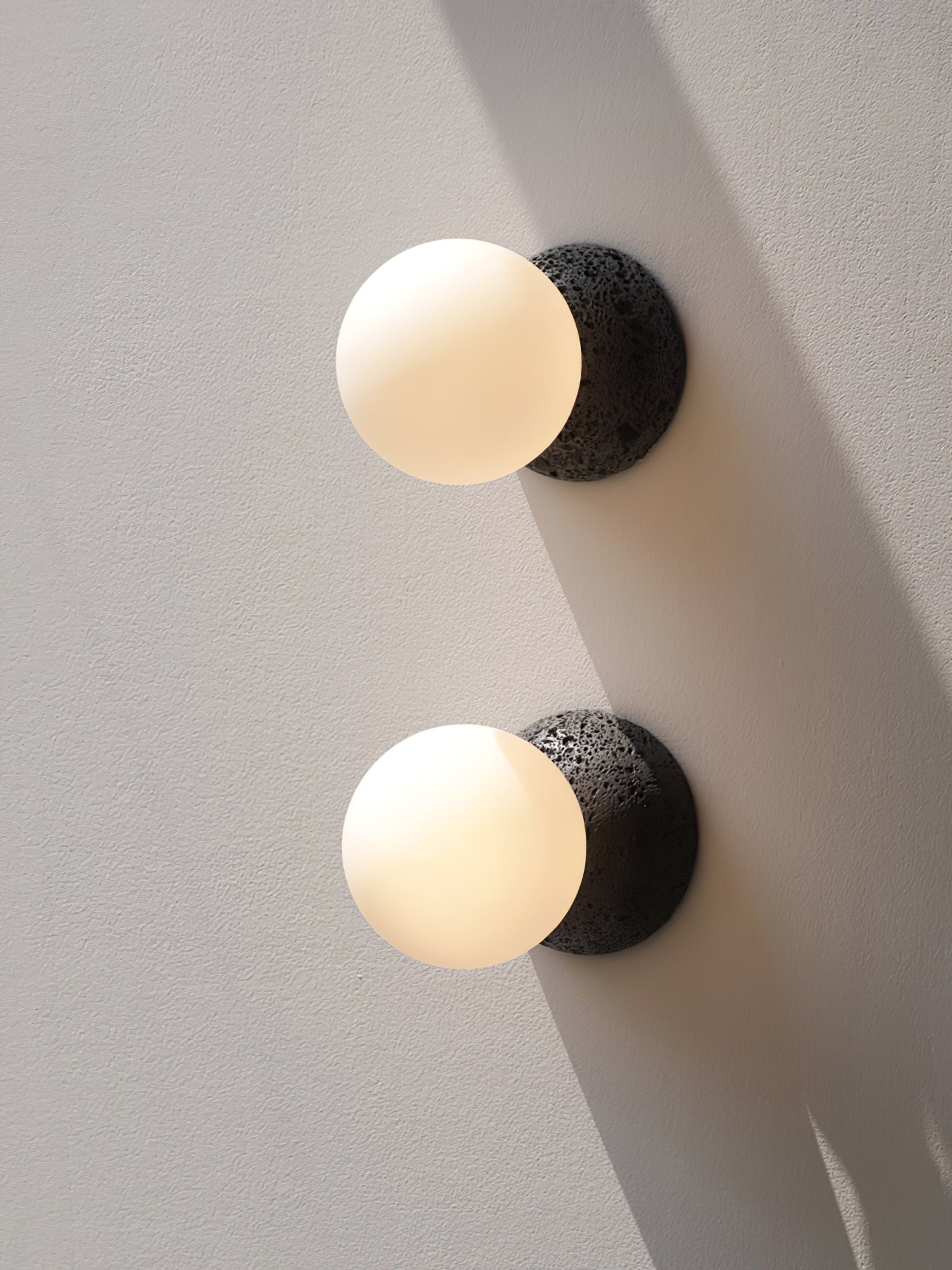 Lustra Wall Lamp Concrete Opal Glass-Neutral Decor