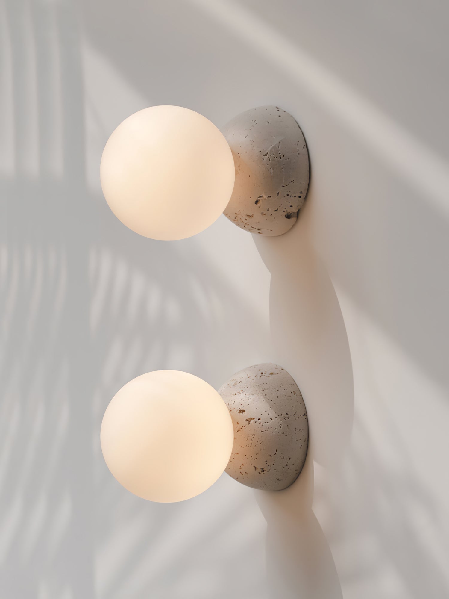 Lustra Wall Lamp Concrete Opal Glass-Neutral Decor