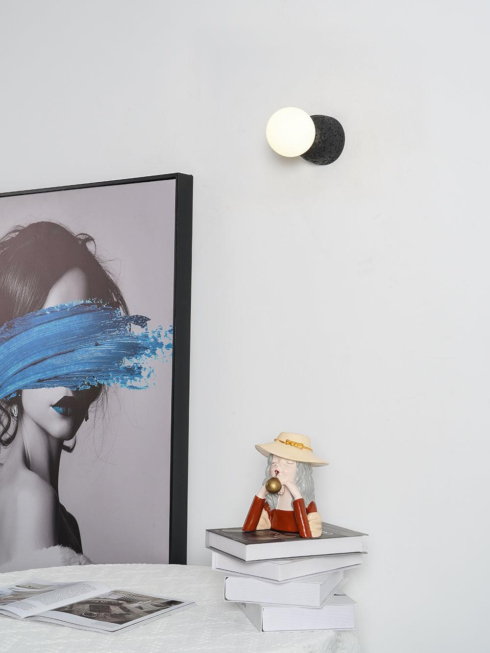 Lustra Wall Lamp Concrete Opal Glass-Neutral Decor