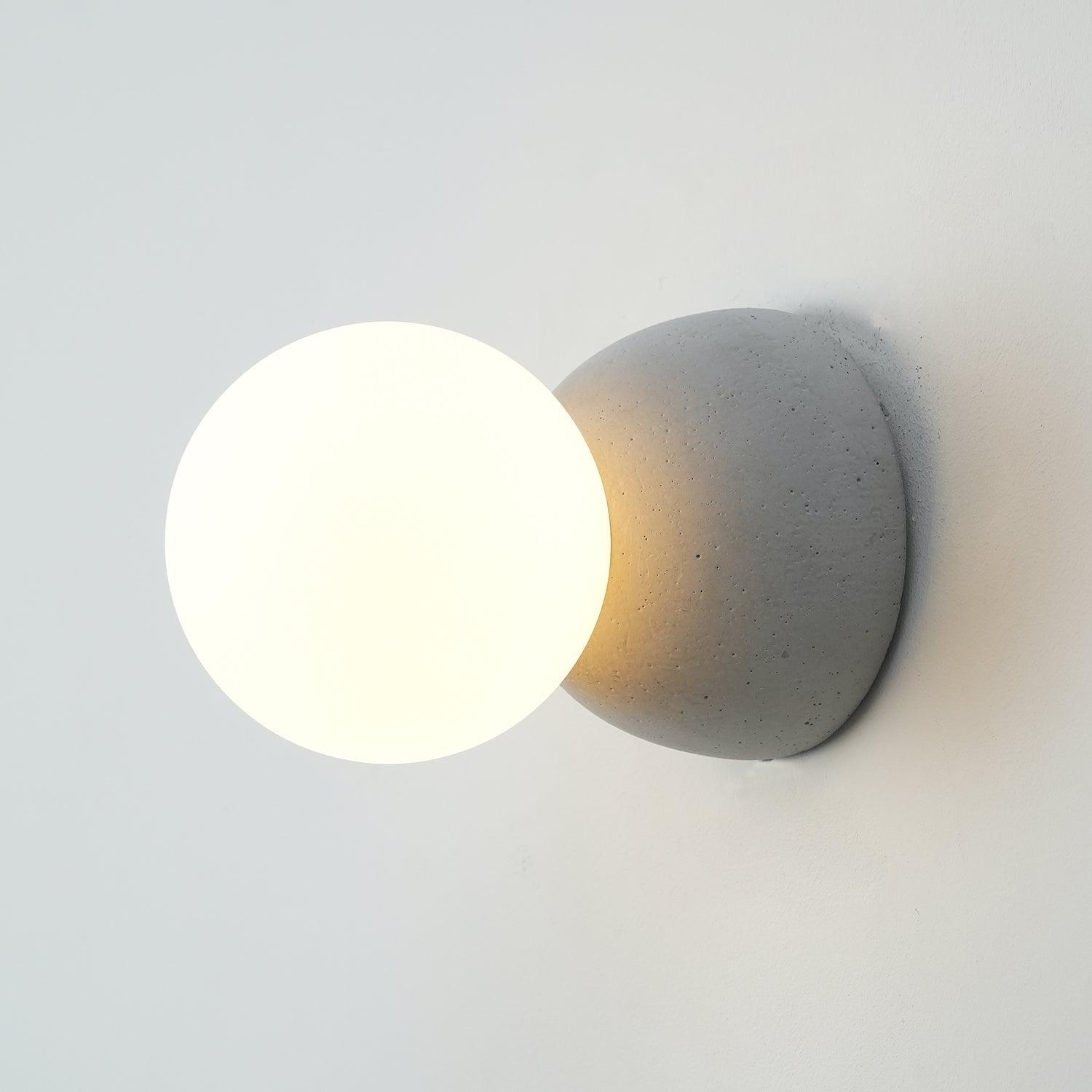 Lustra Wall Lamp Concrete Opal Glass-Neutral Decor