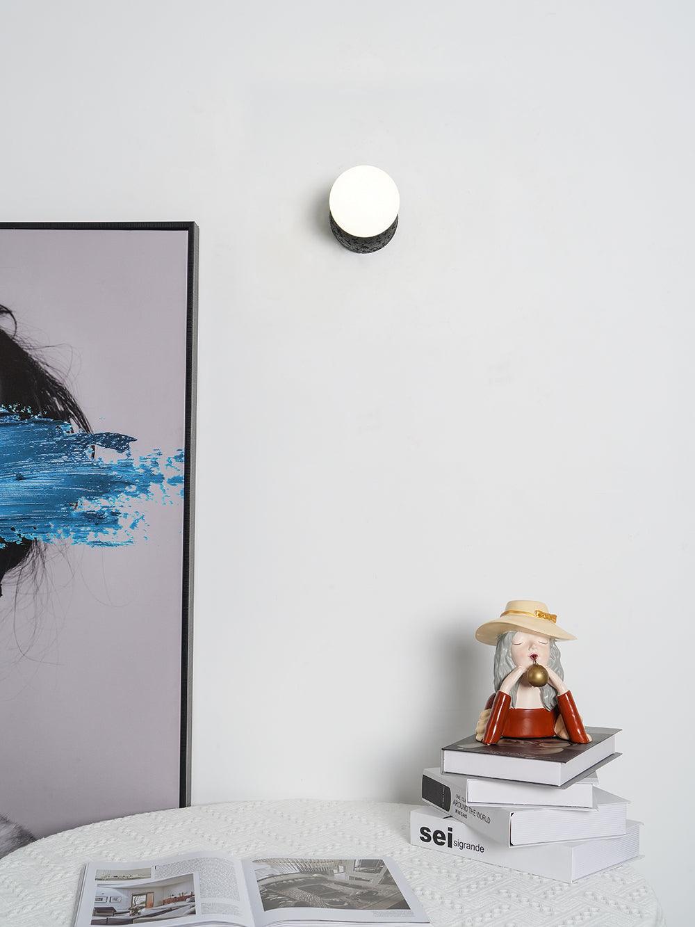 Lustra Wall Lamp Concrete Opal Glass-Neutral Decor