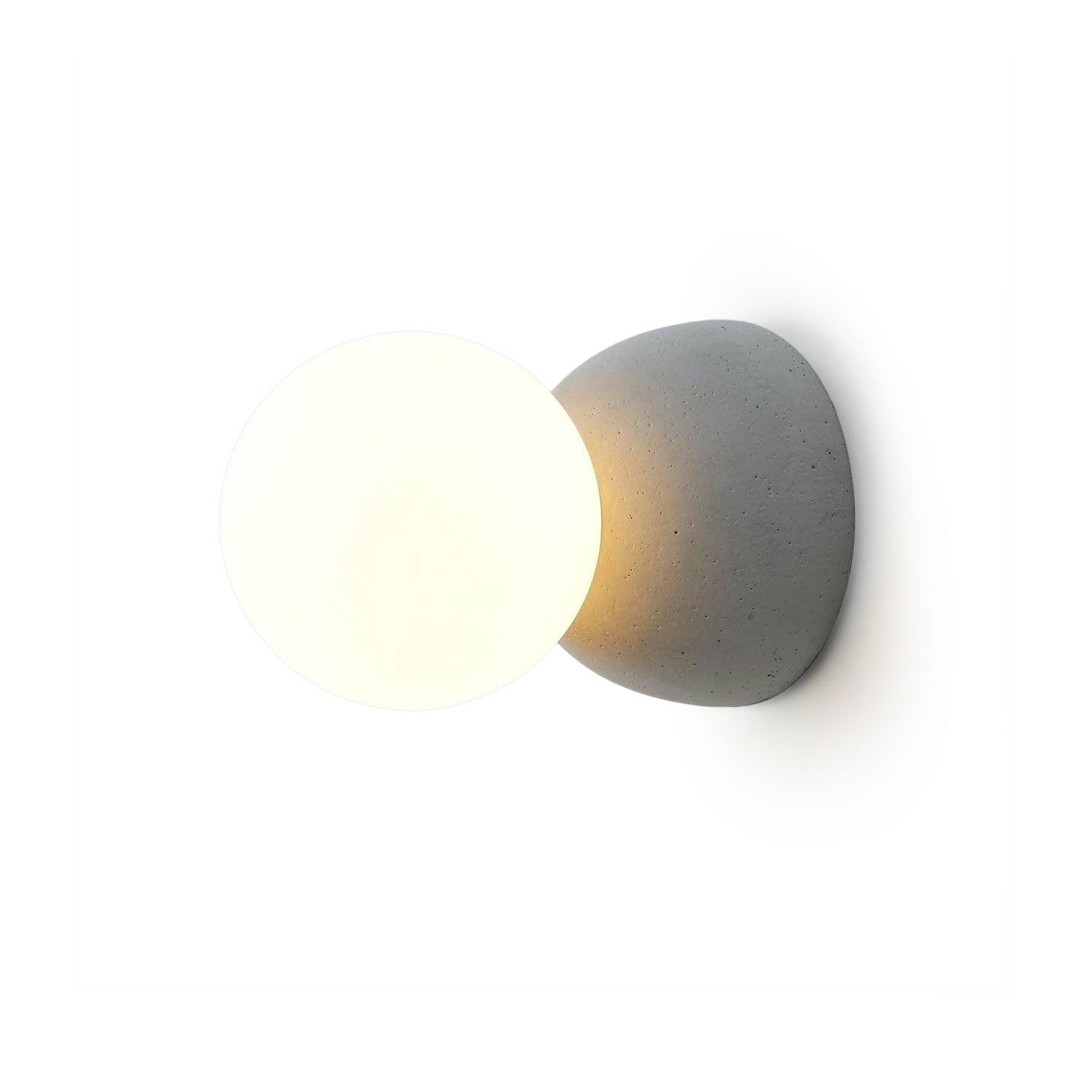 Lustra Wall Lamp Concrete Opal Glass-Neutral Decor