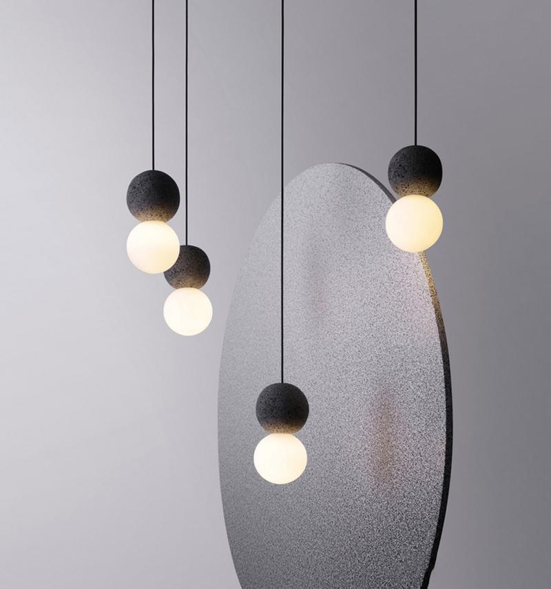 Joss Cement Minimalist Pendant Lamp-Neutral Decor