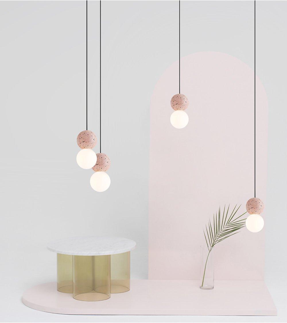 Gemma Modern Cement Pendant Light-Neutral Decor