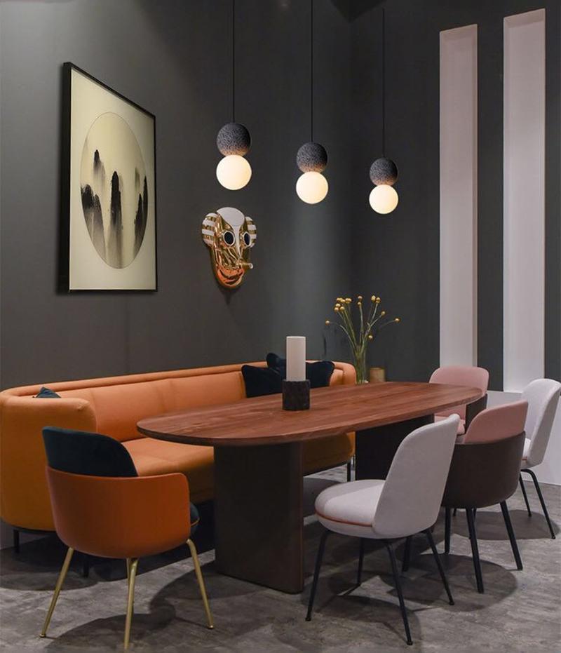 Joss Cement Minimalist Pendant Lamp-Neutral Decor