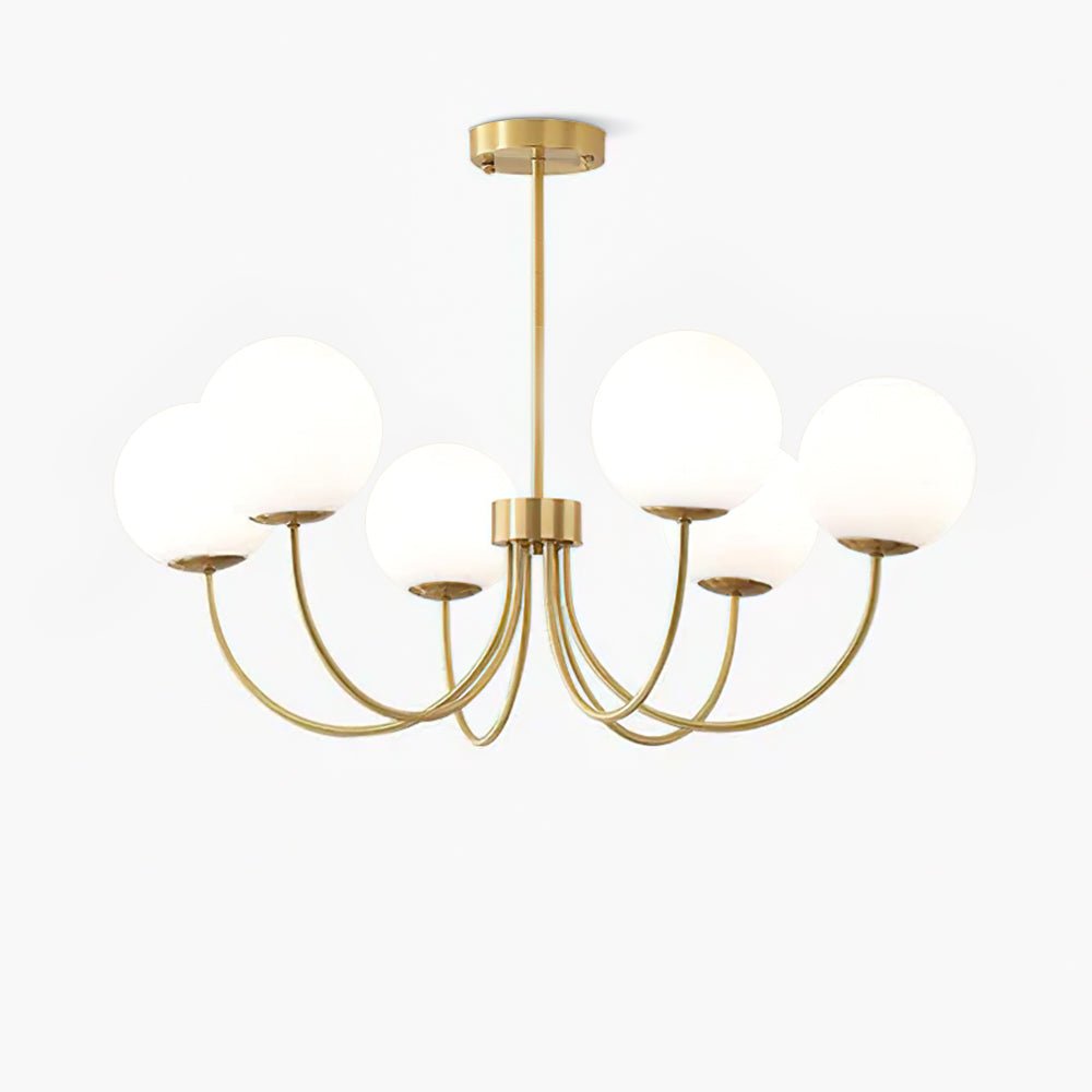 Lustra Chandelier Orillia Brass Globe Modern-Neutral Decor