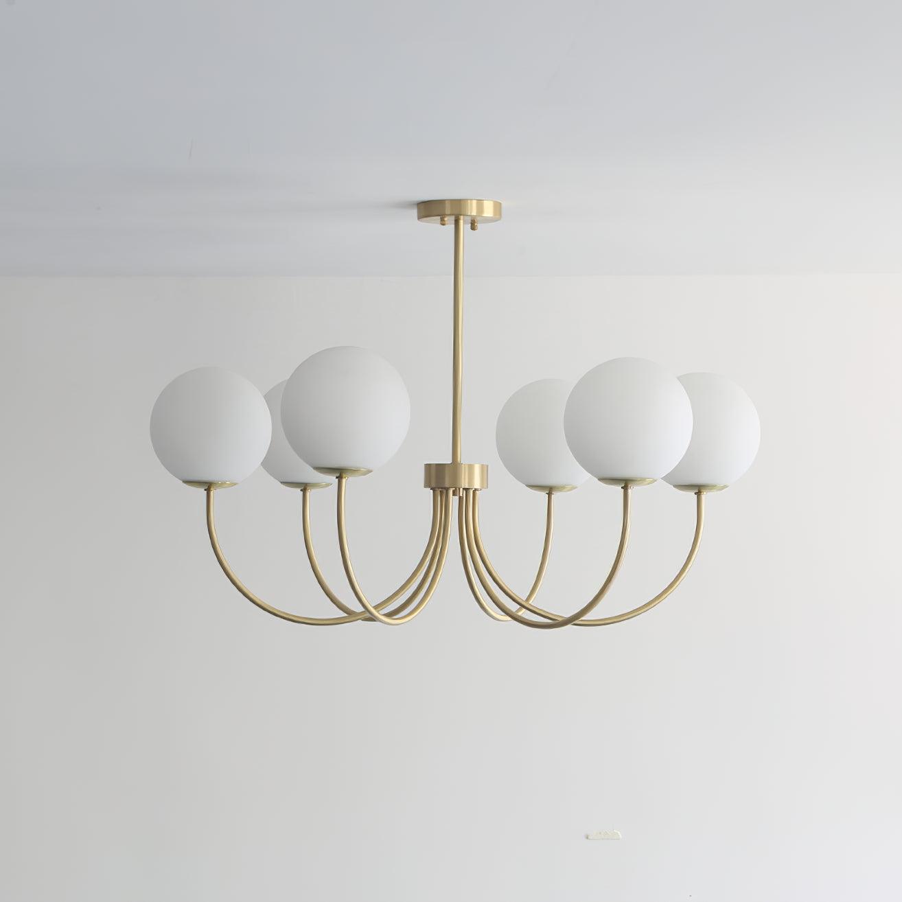 Lustra Chandelier Orillia Brass Globe Modern-Neutral Decor