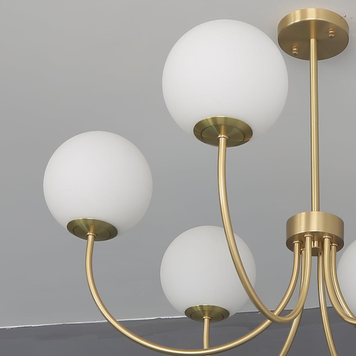 Lustra Chandelier Orillia Brass Globe Modern-Neutral Decor