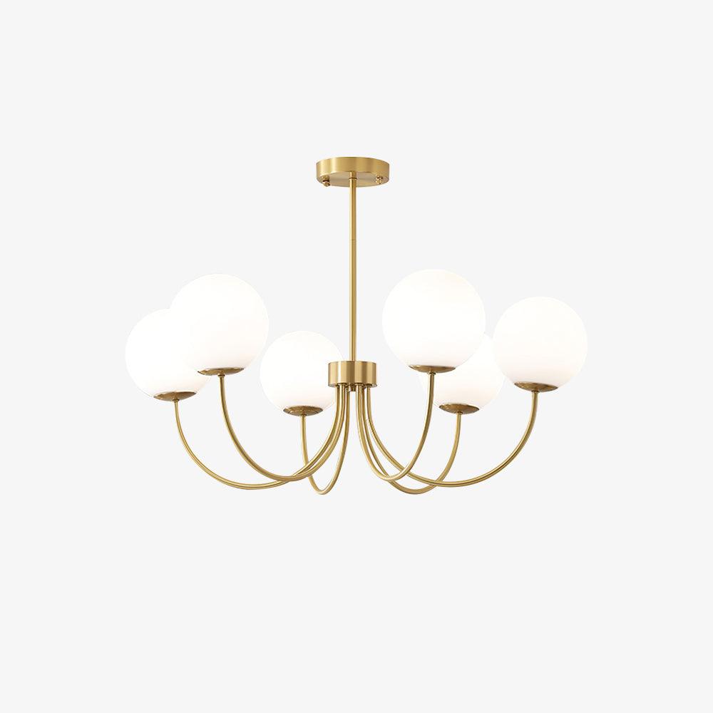 Lustra Chandelier Orillia Brass Globe Modern-Neutral Decor