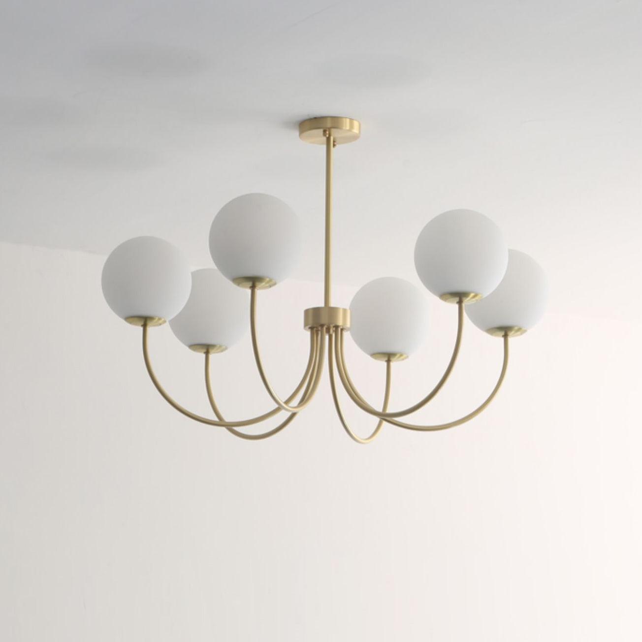 Lustra Chandelier Orillia Brass Globe Modern-Neutral Decor