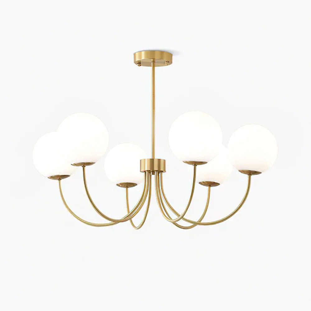 Lustra Chandelier Orillia Brass Globe Modern-Neutral Decor