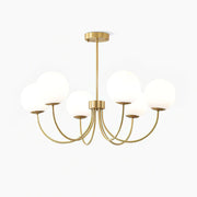 Lustra Chandelier Orillia Brass Globe Modern-Neutral Decor