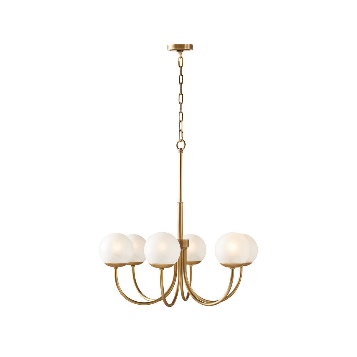 Lustra Chandelier Brass Globe Orillia Elegant-Neutral Decor