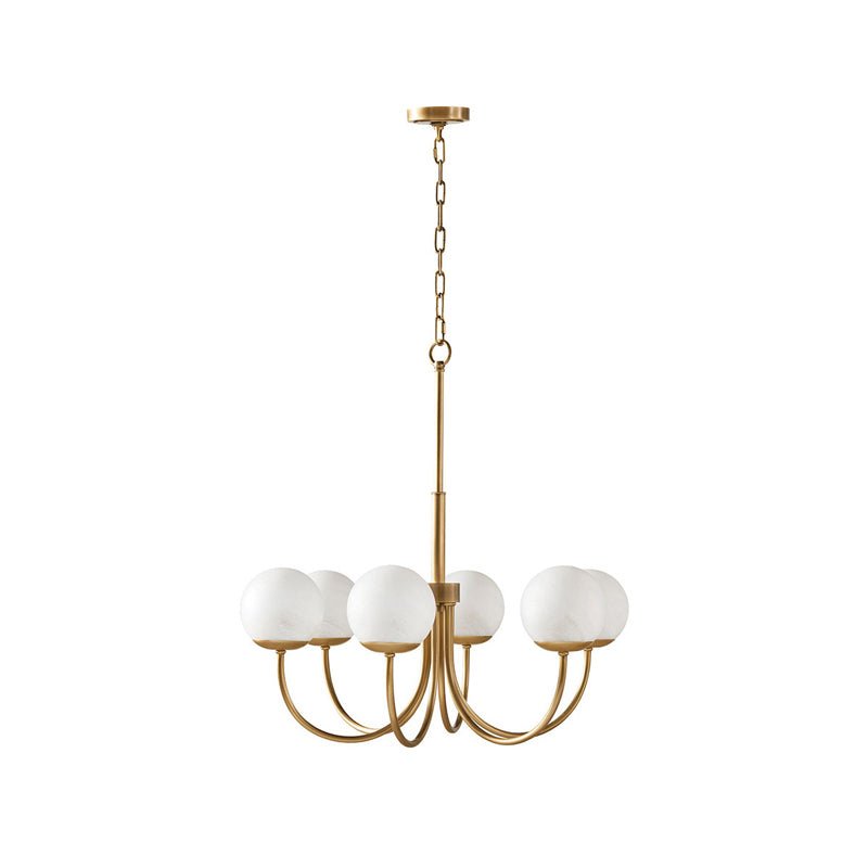Lustra Chandelier Brass Globe Orillia Elegant-Neutral Decor