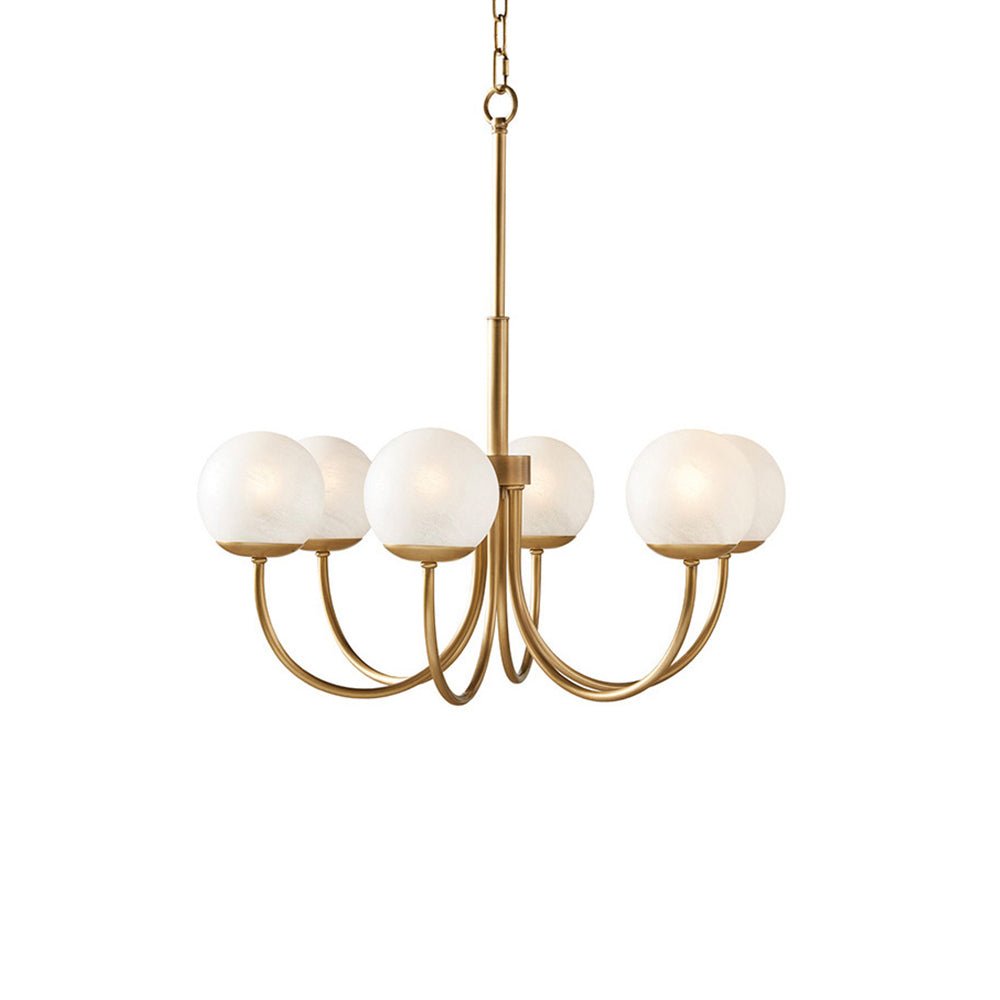 Lustra Chandelier Brass Globe Orillia Elegant-Neutral Decor