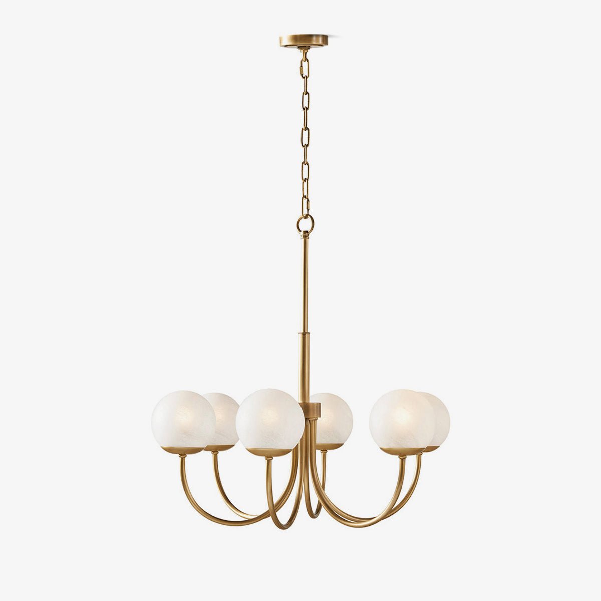 Lustra Chandelier Brass Globe Orillia Elegant-Neutral Decor
