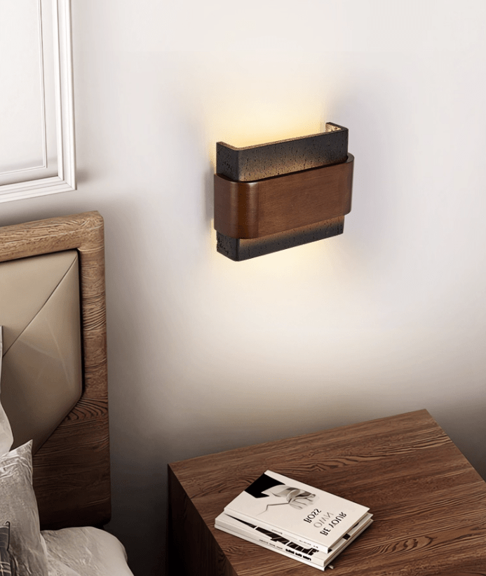 Blix Travertine Wall Light-Neutral Decor