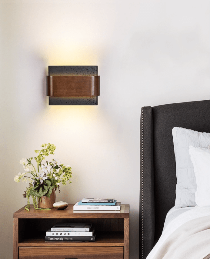 Blix Travertine Wall Light-Neutral Decor