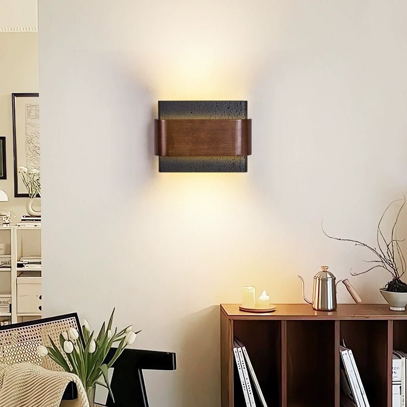 Blix Travertine Wall Light-Neutral Decor
