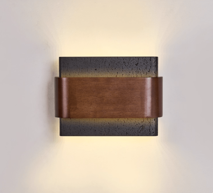 Blix Travertine Wall Light-Neutral Decor
