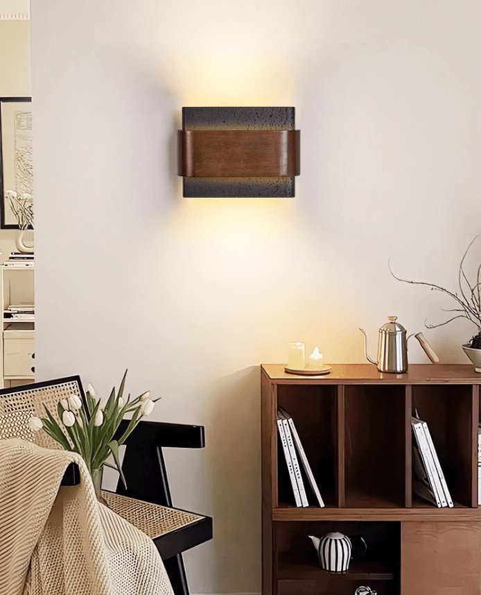 Blix Travertine Wall Light-Neutral Decor