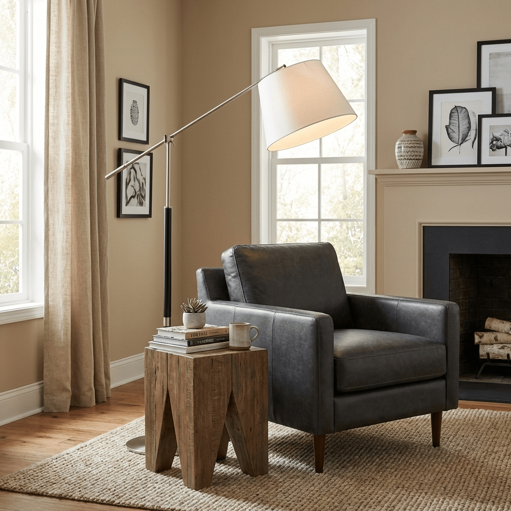 Orion Adjustable Floor Lamp-Neutral Decor