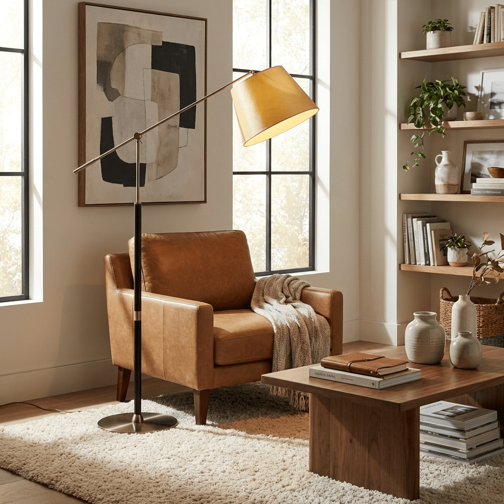 Orion Adjustable Floor Lamp-Neutral Decor