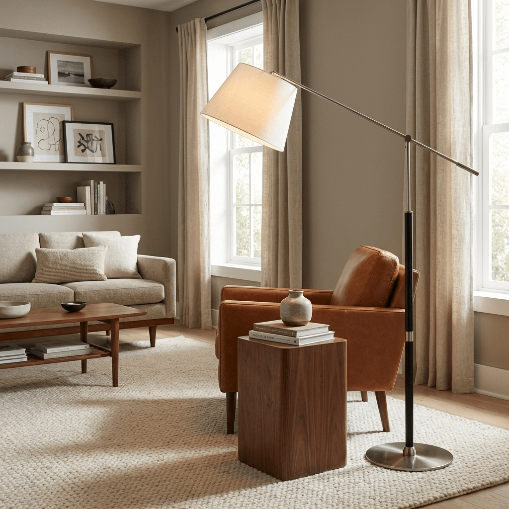 Orion Adjustable Floor Lamp-Neutral Decor