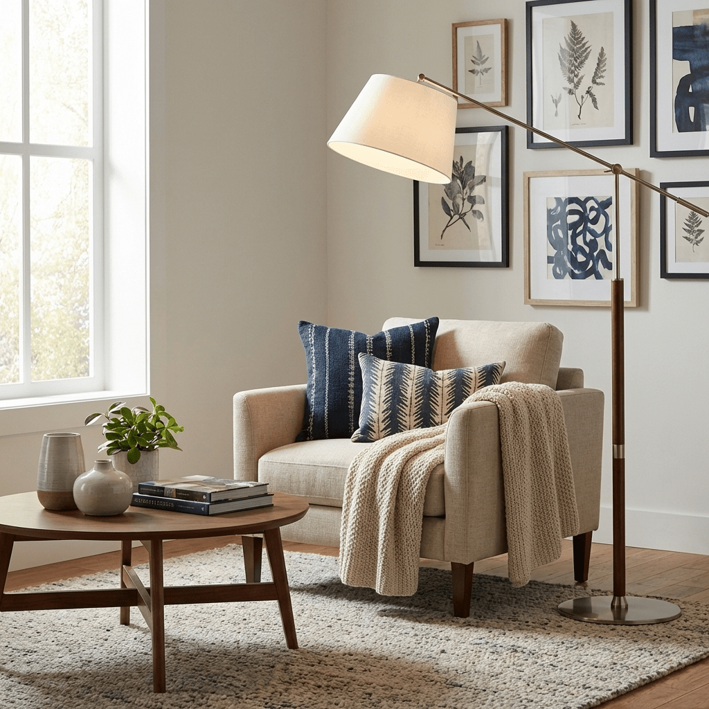 Orion Adjustable Floor Lamp-Neutral Decor