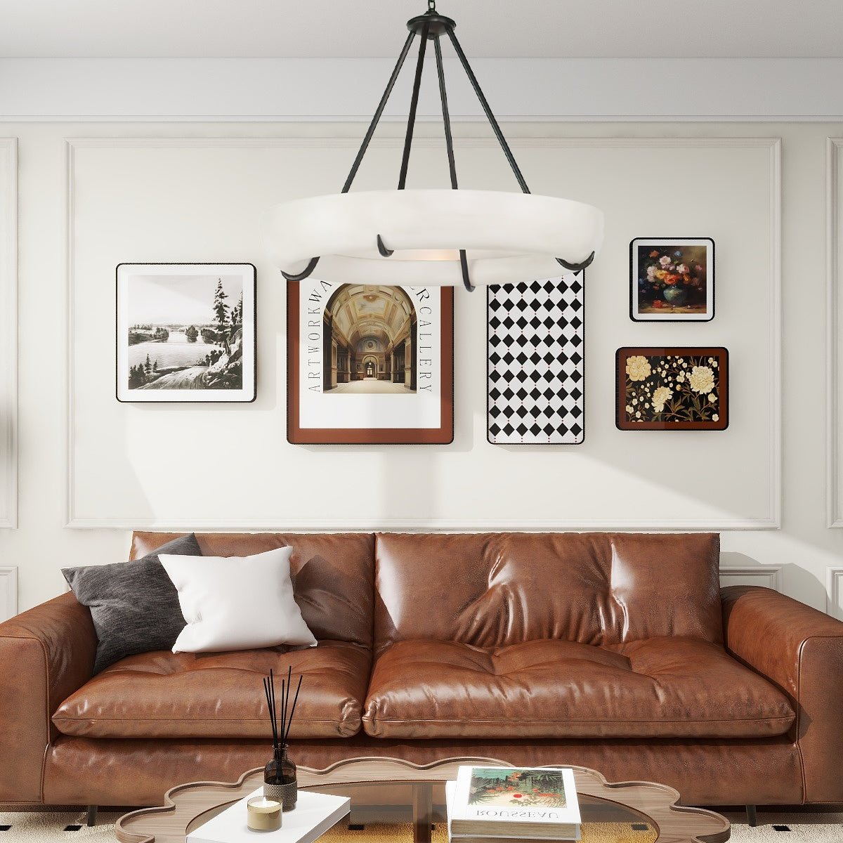 Daria Modern Alabaster Pendant Light-Neutral Decor