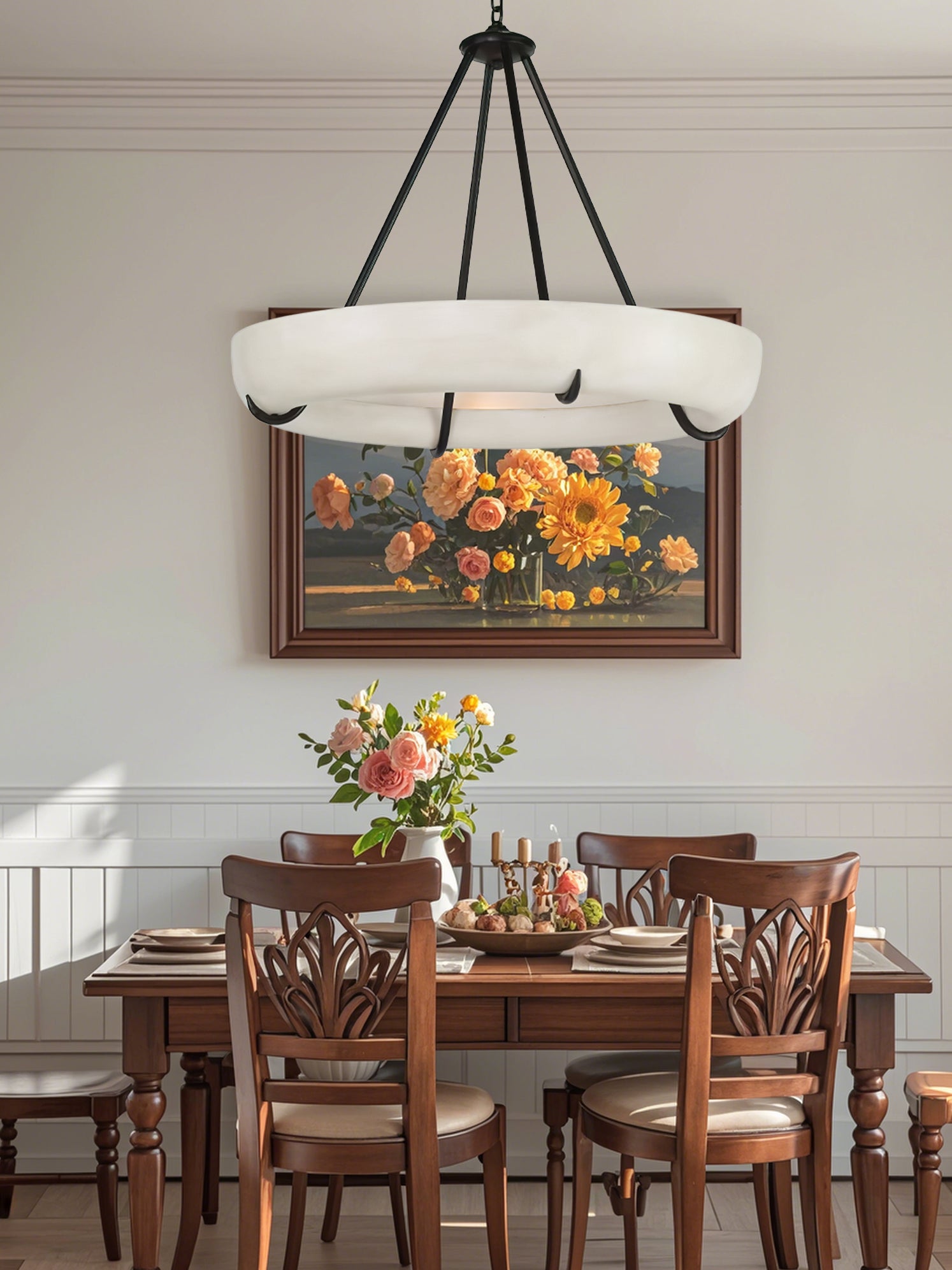 Daria Modern Alabaster Pendant Light-Neutral Decor