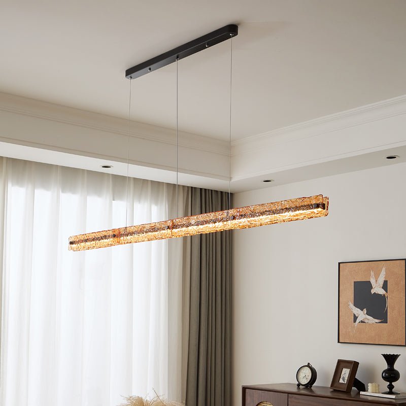 Avnorira Modern Minimalist Linear Island Glass Pendant Lamp-Neutral Decor