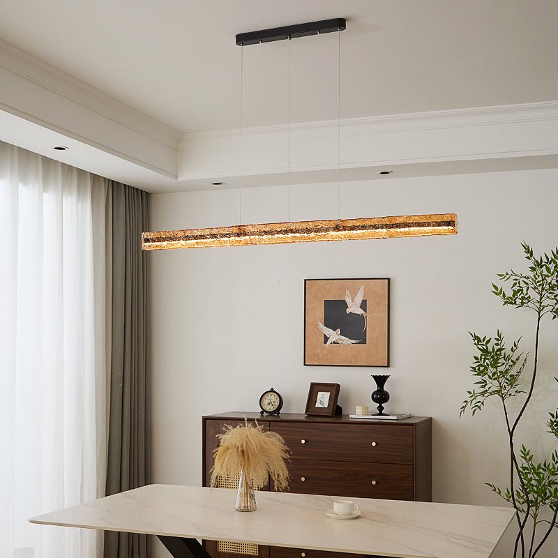 Avnorira Modern Minimalist Linear Island Glass Pendant Lamp-Neutral Decor