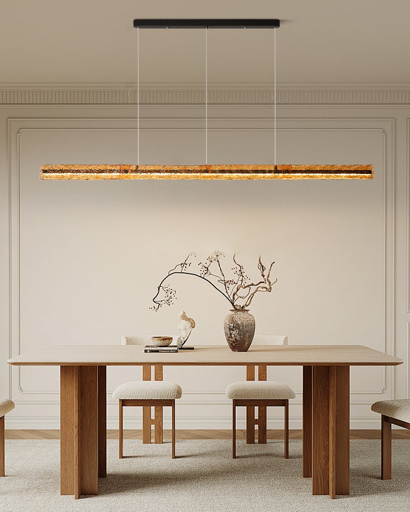 Avnorira Modern Minimalist Linear Island Glass Pendant Lamp-Neutral Decor