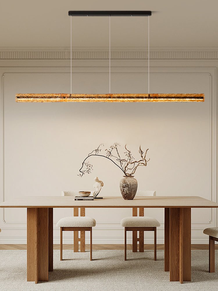 Avnorira Modern Minimalist Linear Island Glass Pendant Lamp-Neutral Decor