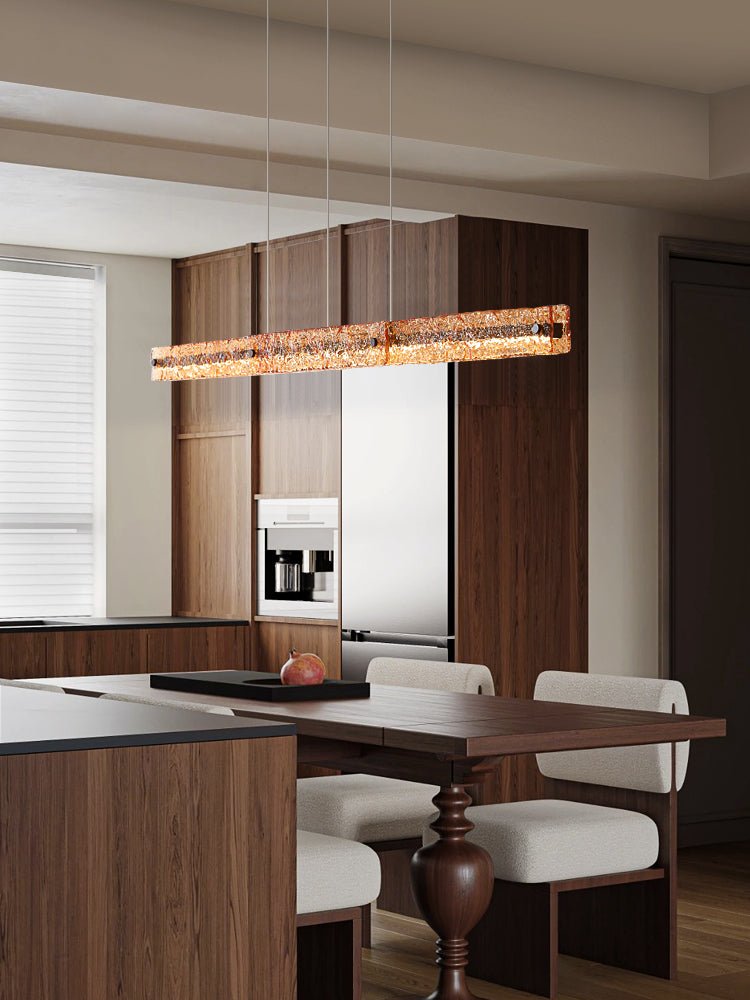 Avnorira Modern Minimalist Linear Island Glass Pendant Lamp-Neutral Decor