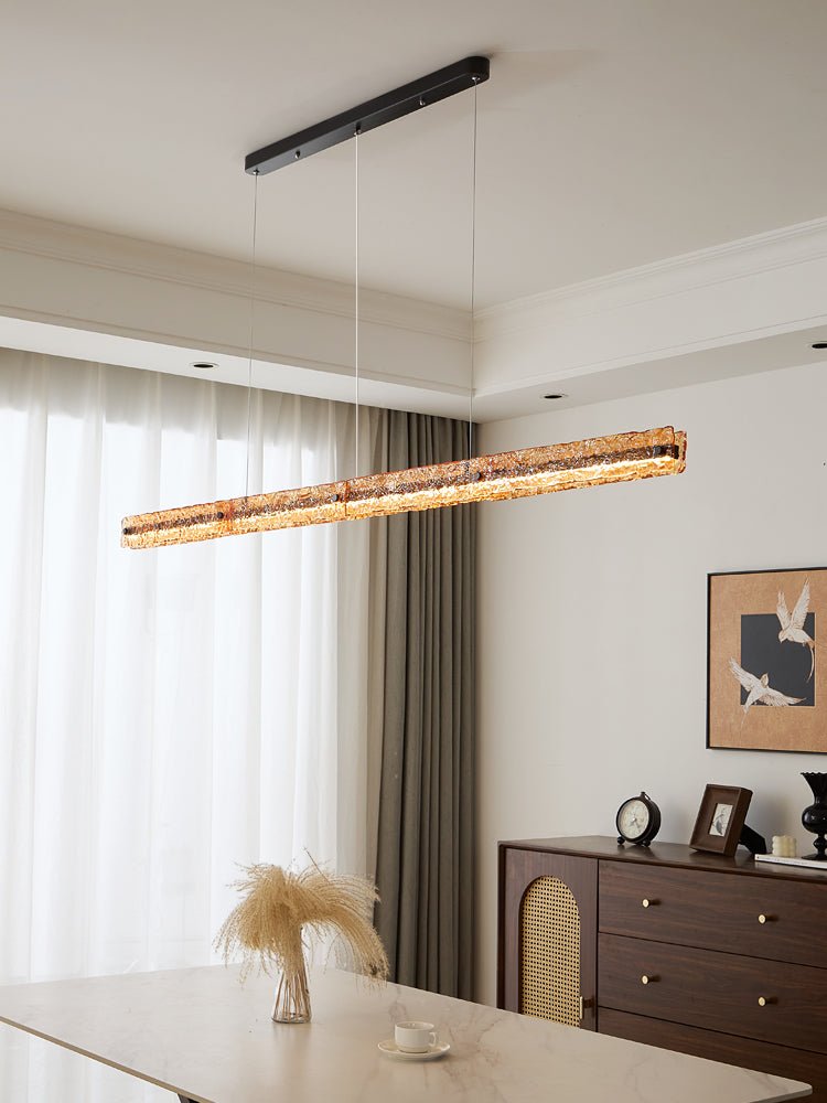Avnorira Modern Minimalist Linear Island Glass Pendant Lamp-Neutral Decor