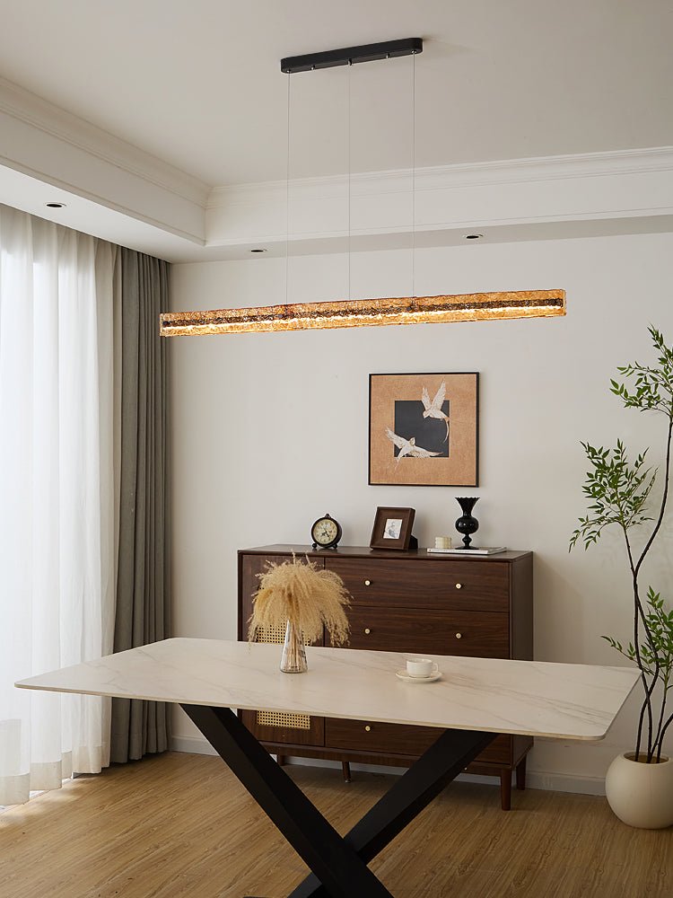 Avnorira Modern Minimalist Linear Island Glass Pendant Lamp-Neutral Decor