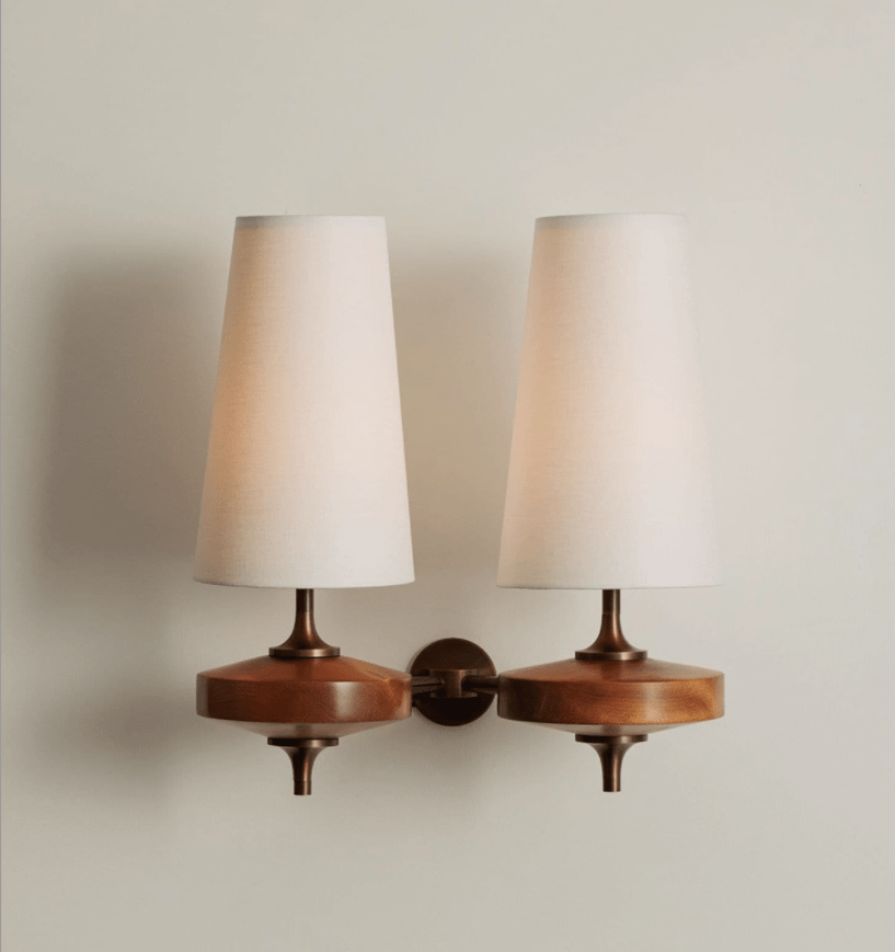 Hestin Twin Shade Wall Sconce-Neutral Decor