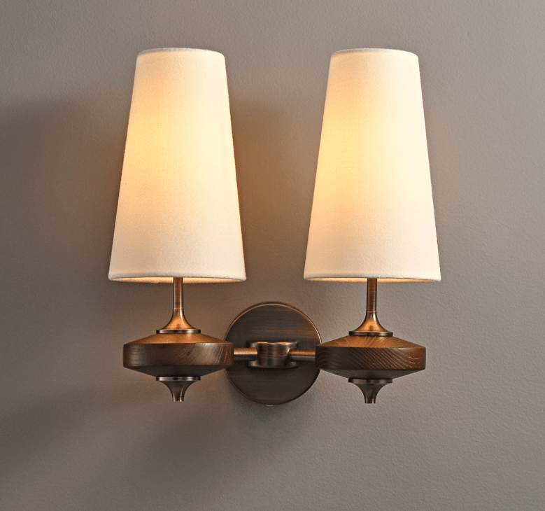 Hestin Twin Shade Wall Sconce-Neutral Decor