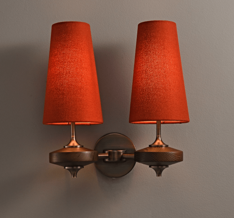 Hestin Twin Shade Wall Sconce-Neutral Decor
