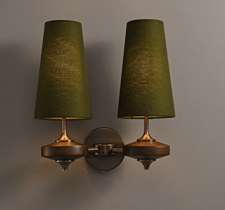 Hestin Twin Shade Wall Sconce-Neutral Decor