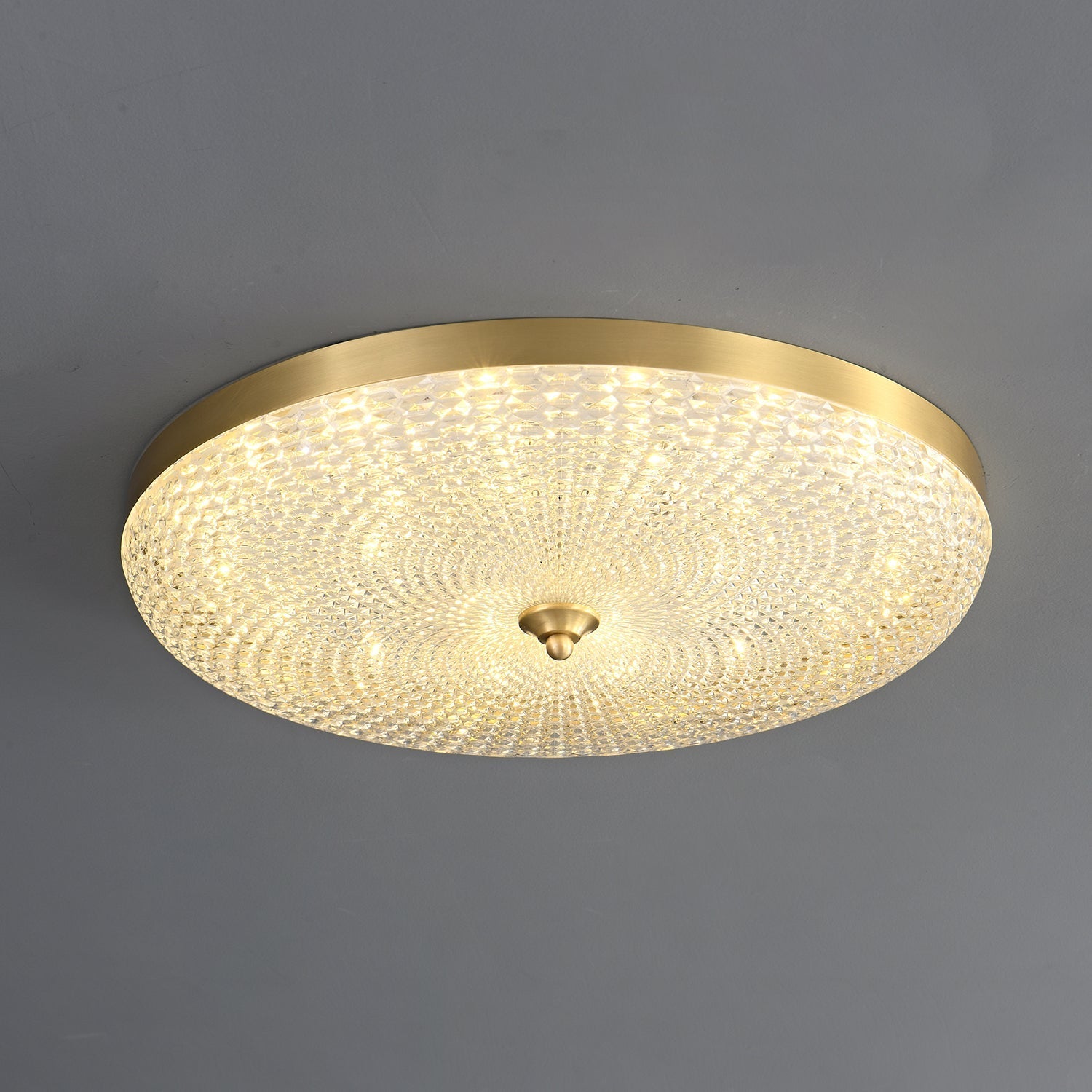 Orlena Modern Minimalist Brass Acrylic Ceiling Lamp-Neutral Decor