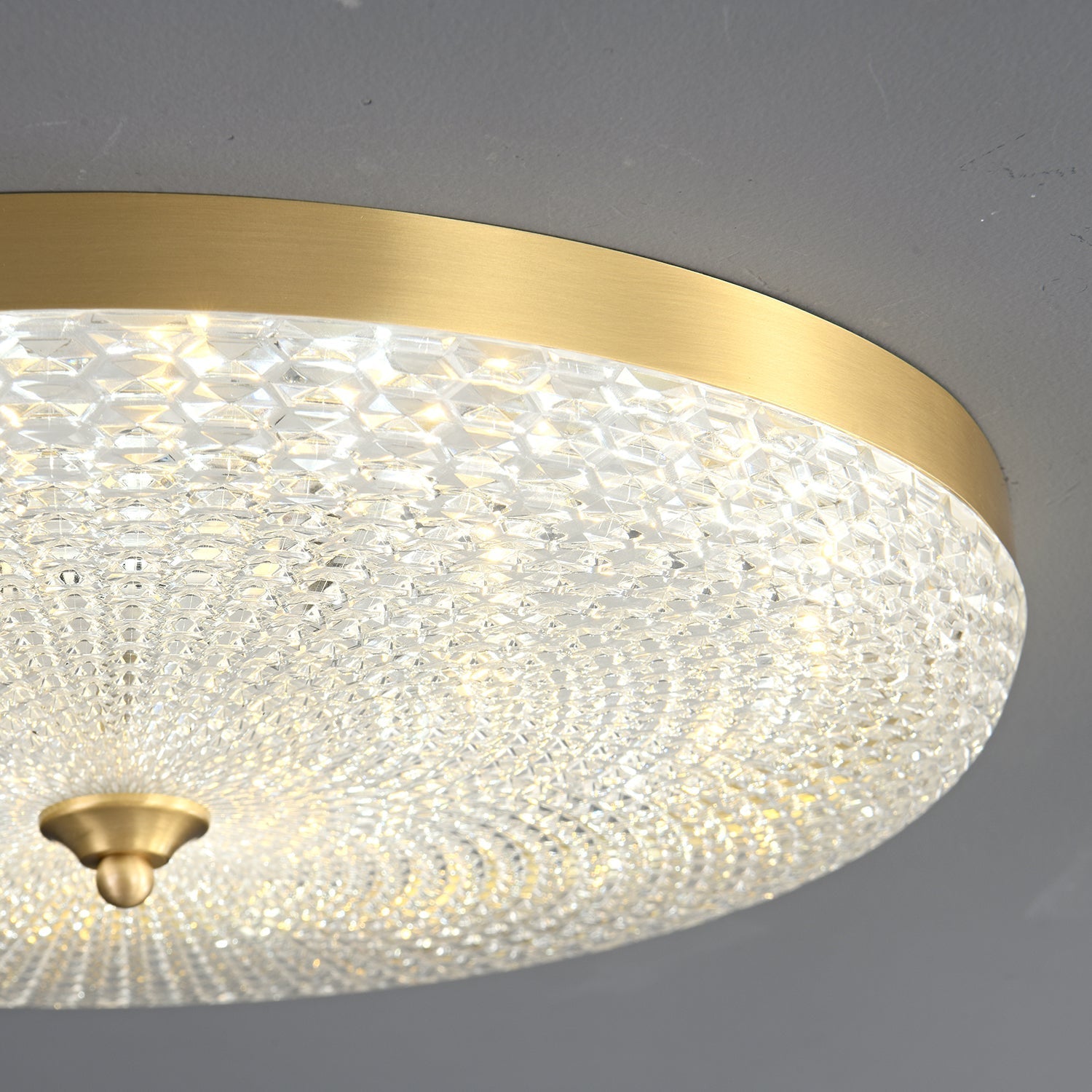 Orlena Modern Minimalist Brass Acrylic Ceiling Lamp-Neutral Decor